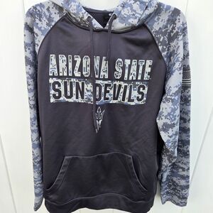 Arizona State Sun Devils Large Hoodie Gray Digi Camo Long Sleeve Colosseum OHT